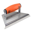 [KRA.<2.CF151PF] Kraft 8" to 3" Long x 4" Wide x 3/8" Radius Stainless Tapered Edger