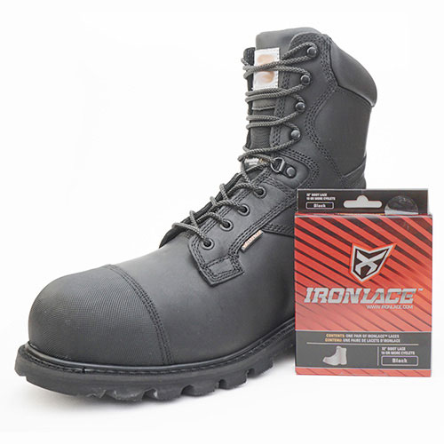 Ironlace Black Boot Laces