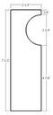 [VIE.<8.FAFB750/225] Vieira Flexible Foam Bullnose Formliner (7-1/2", ~2", 2-1/4" Half Round)