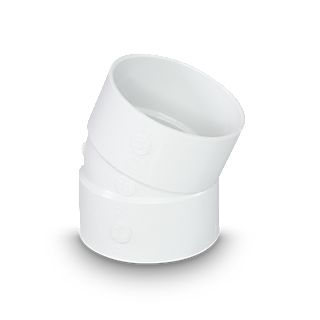 PVC 4" 22-1/2 Degree Elbow (Hub x Hub)