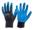 [OXT.<2.S484610] Ox Polyester Lined Nitrile Glove - 5 pair (Extra Large)