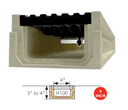 [ACO.WH.95365] ACO SlabDrain HK Series Neutral Polymer Concrete Channel (non-stock) (Galvanized Steel, 80 mm, 65 mm)