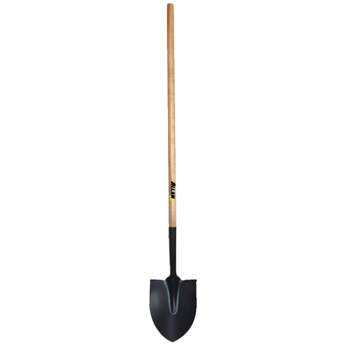 Allan Round Point Shovel, Wood Handle