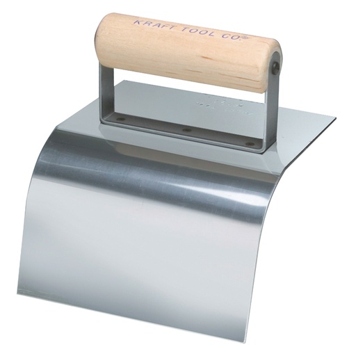 [KRA.<2.CF193PF] Kraft 6" x 5" x 2" Radius Stainless Curb Tool