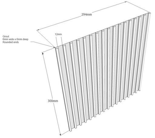 [VIE.<2.STUL] 600mm x 600mm Hamilton Urban Braille Lines w/ Handles