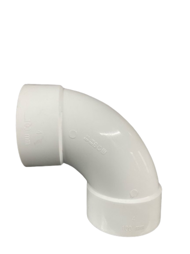 [TLW.W2.650234/040214] PVC 4" 90 Degree Elbow (Hub x Hub)